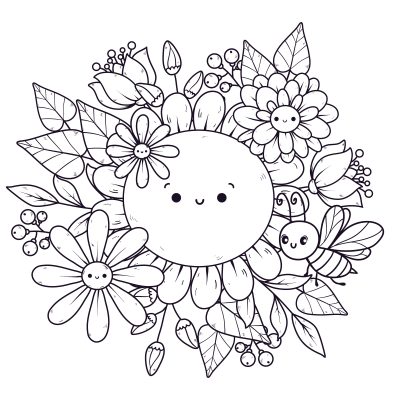 Hand-Drawn Floral Illustration – Botanical Vector Drawing